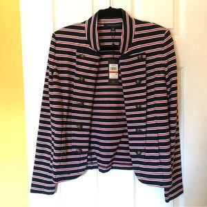 Tommy Hilfiger stripes blazer jacket NWT women XS